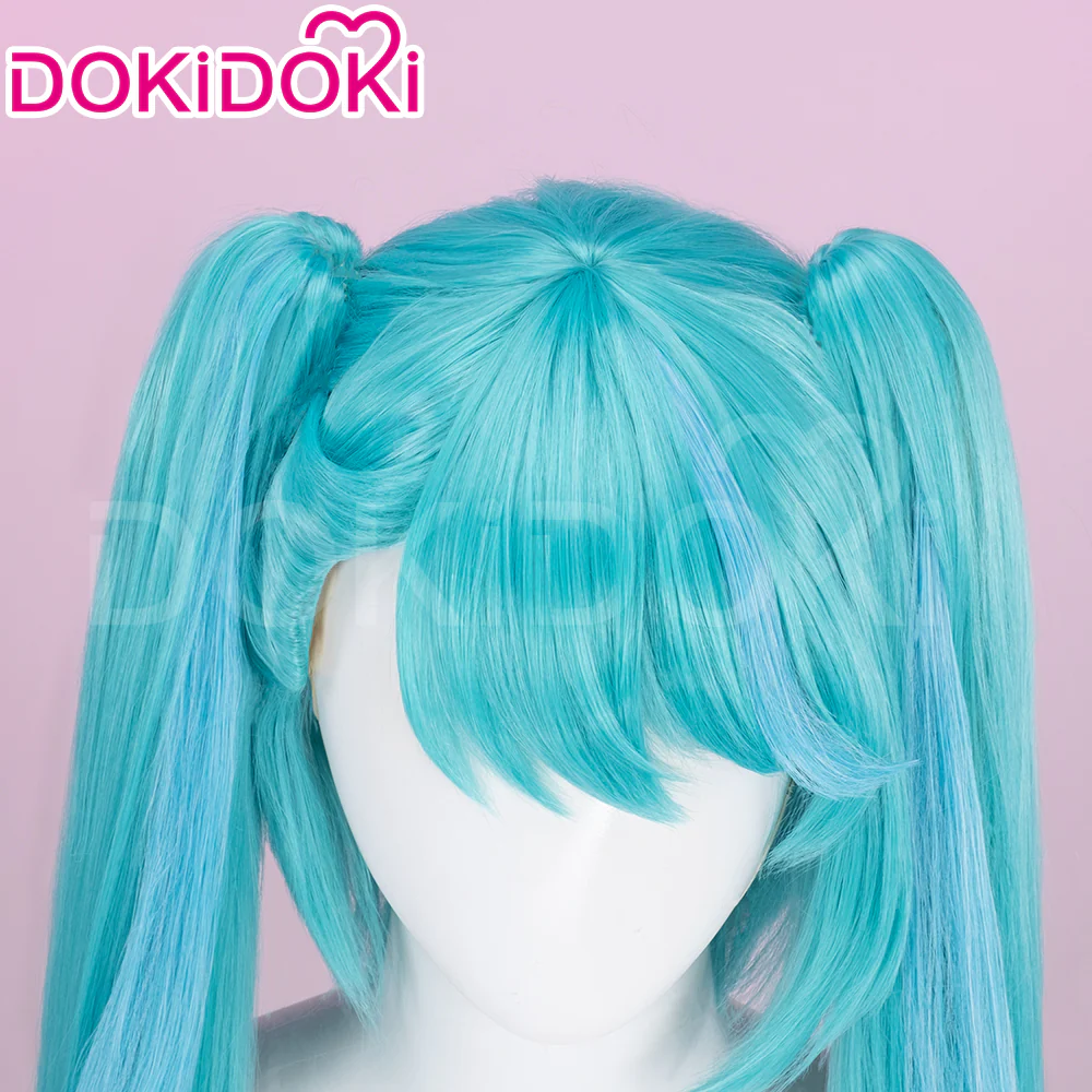 【Ready For Ship】DokiDoki Cosplay Wig Long Straight Blue Women Hair - Image 4