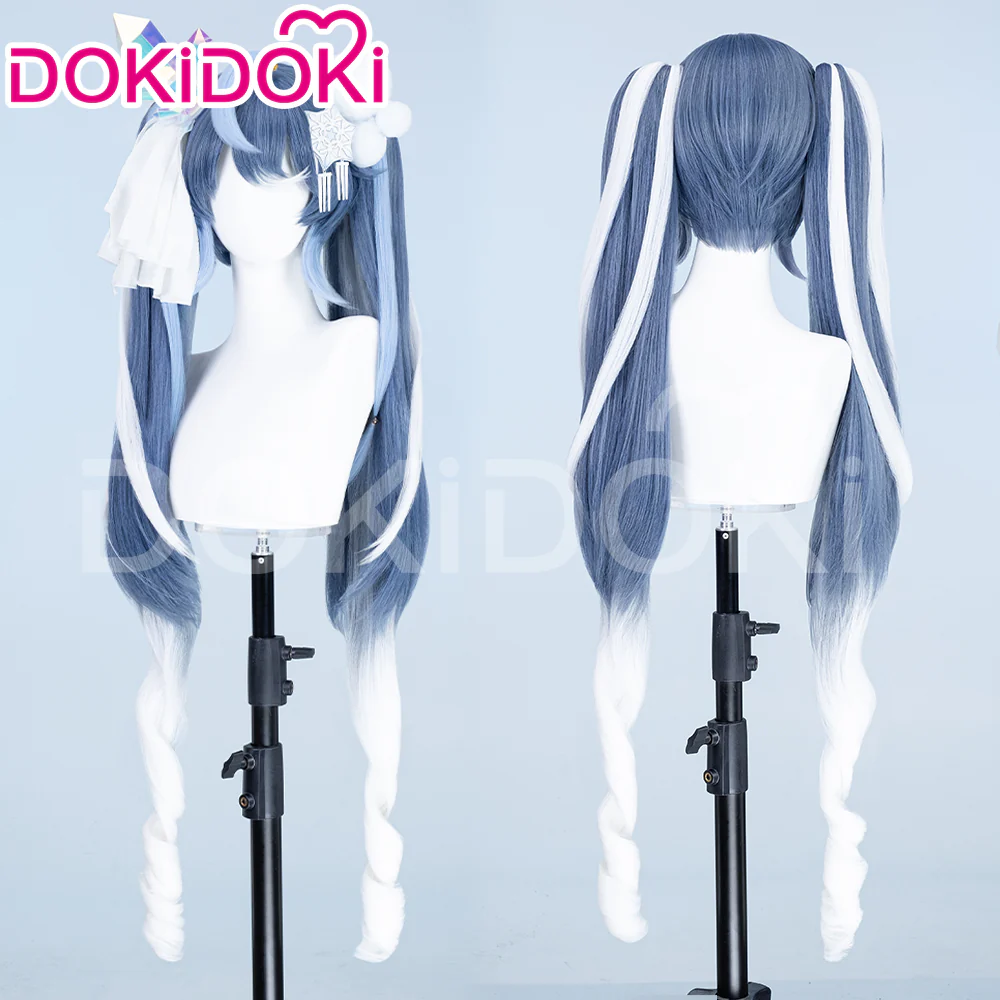【Ready For Ship】DokiDoki Cosplay Wig Long Straight Dark Blue Women Hair