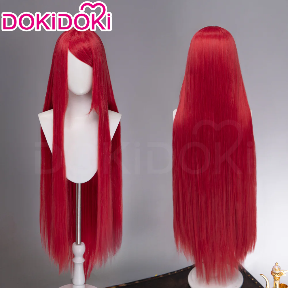 【Partial Ready For Ship】【Red】DokiDoki Cosplay Wig Basic Wig Long Straight Red 100 CM Hair Wig Base - Image 2