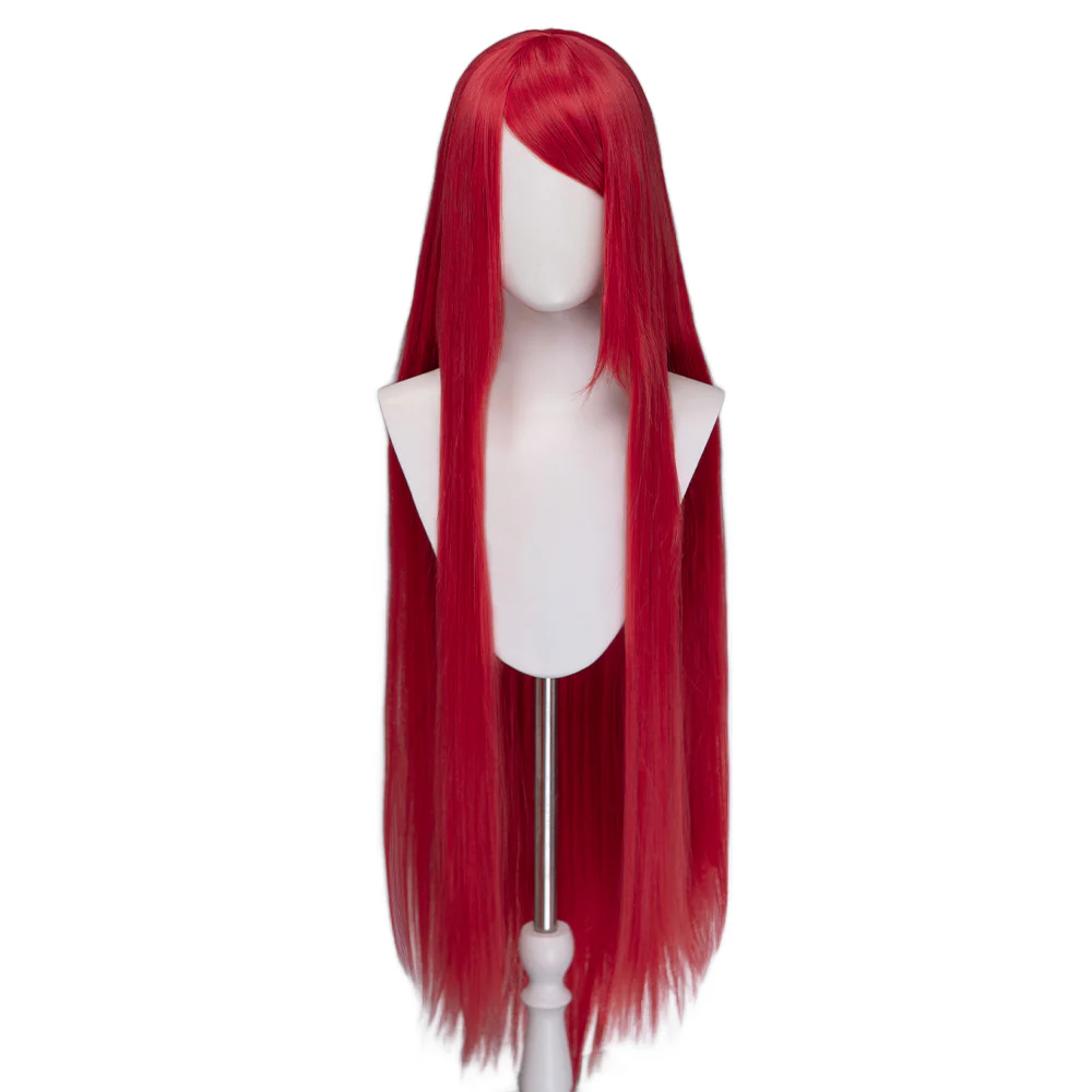 【Partial Ready For Ship】【Red】DokiDoki Cosplay Wig Basic Wig Long Straight Red 100 CM Hair Wig Base - Image 3