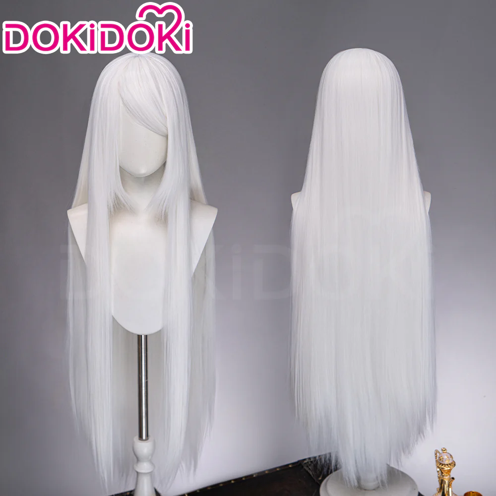 【Ready For Ship】DokiDoki Cosplay Wig Basic Wig Long Straight Black White Silver 100 CM Hair Wig Base - Image 2