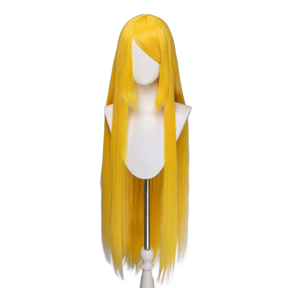 【Partially Ready For Ship】【Yellow】DokiDoki Cosplay Wig Basic Wig Long Straight Yellow 100 CM Hair Wig Base - Image 3