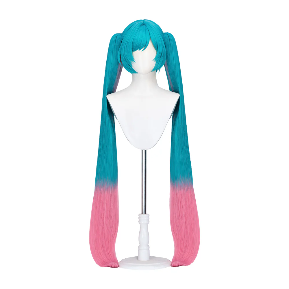 【Ready For Ship】DokiDoki Cosplay Women Wig Long Curly Green Pink Hair - Image 5