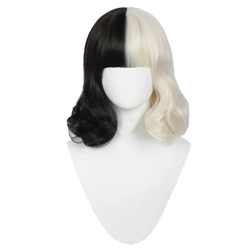 【Ready For Ship】【Last Batch】DokiDoki Moive Cruella Cosplay Wig Women Cruella Mid-Length Wig - Image 5