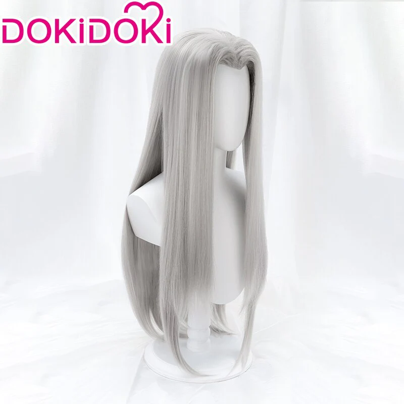 【Ready For Ship】DokiDoki Game Sephiiroth Cosplay Wig Men Silver Long Hair - Image 2