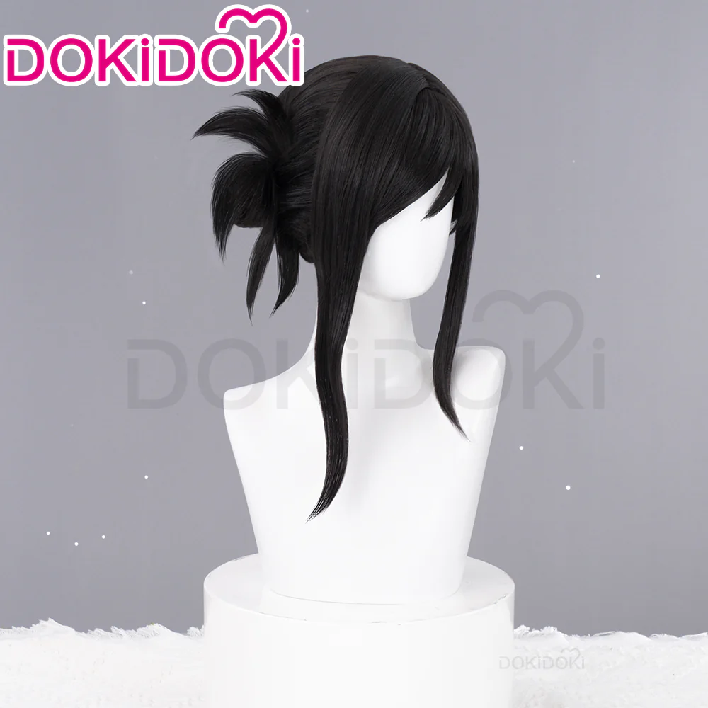 【Partially Ready For Ship】DokiDoki Tiifa Lockhhart Wig / Earrings Women Long Black Tied Hair - Image 3