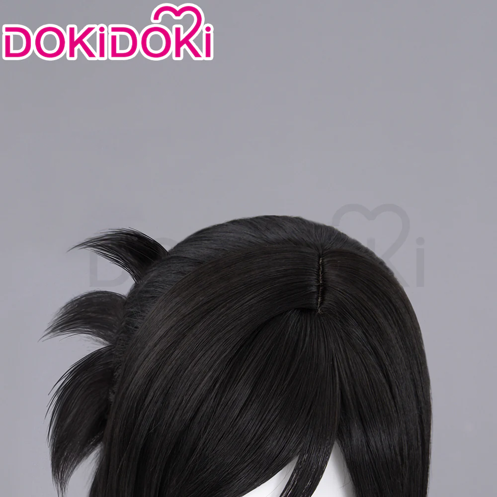 【Partially Ready For Ship】DokiDoki Tiifa Lockhhart Wig / Earrings Women Long Black Tied Hair - Image 5