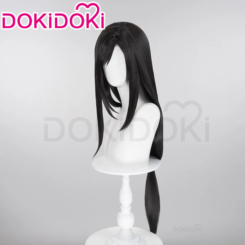【Partially Ready For Ship】DokiDoki Tiifa Lockhhart Wig / Earrings Women Long Black Tied Hair - Image 9