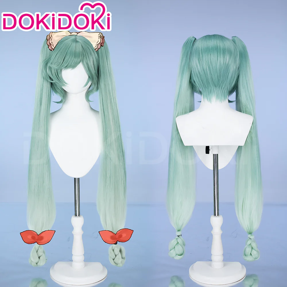 【Ready For Ship】DokiDoki Game 2024 Snow Wig Long Straight Green Hair
