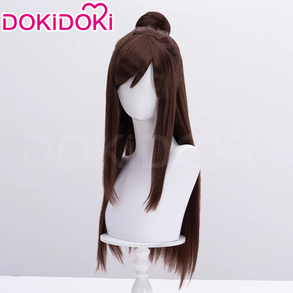 【Ready For Ship】DokiDoki Game Ace Attorney Cosplay Ema Skye Wig Long Straight Brown Hair Houzuki Akane - Image 3