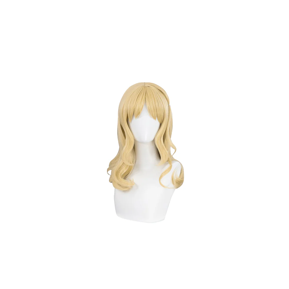 【Ready For Ship】DokiDoki Game Anime Diabolik Lovers Cosplay Komori Yui Wig Long Curly Yellow Hair - Image 2