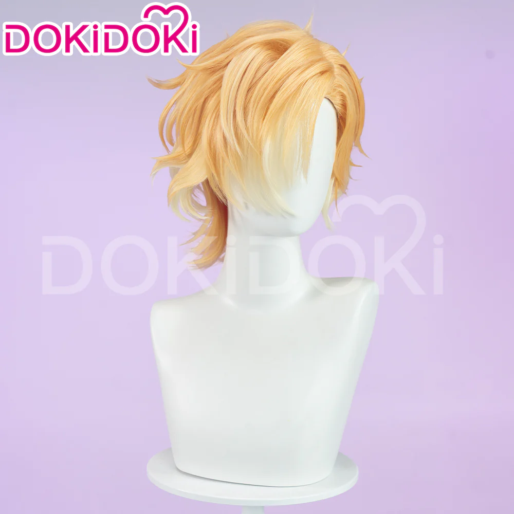 【Ready For Ship】DokiDoki Game Anime Diabolik Lovers Cosplay Mukami Kou Wig Short Straight Yellow Hair - Image 2