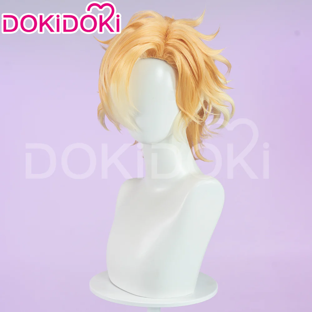 【Ready For Ship】DokiDoki Game Anime Diabolik Lovers Cosplay Mukami Kou Wig Short Straight Yellow Hair - Image 3