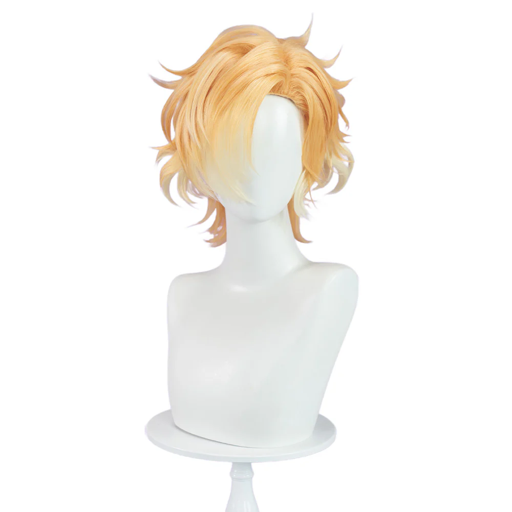 【Ready For Ship】DokiDoki Game Anime Diabolik Lovers Cosplay Mukami Kou Wig Short Straight Yellow Hair - Image 5