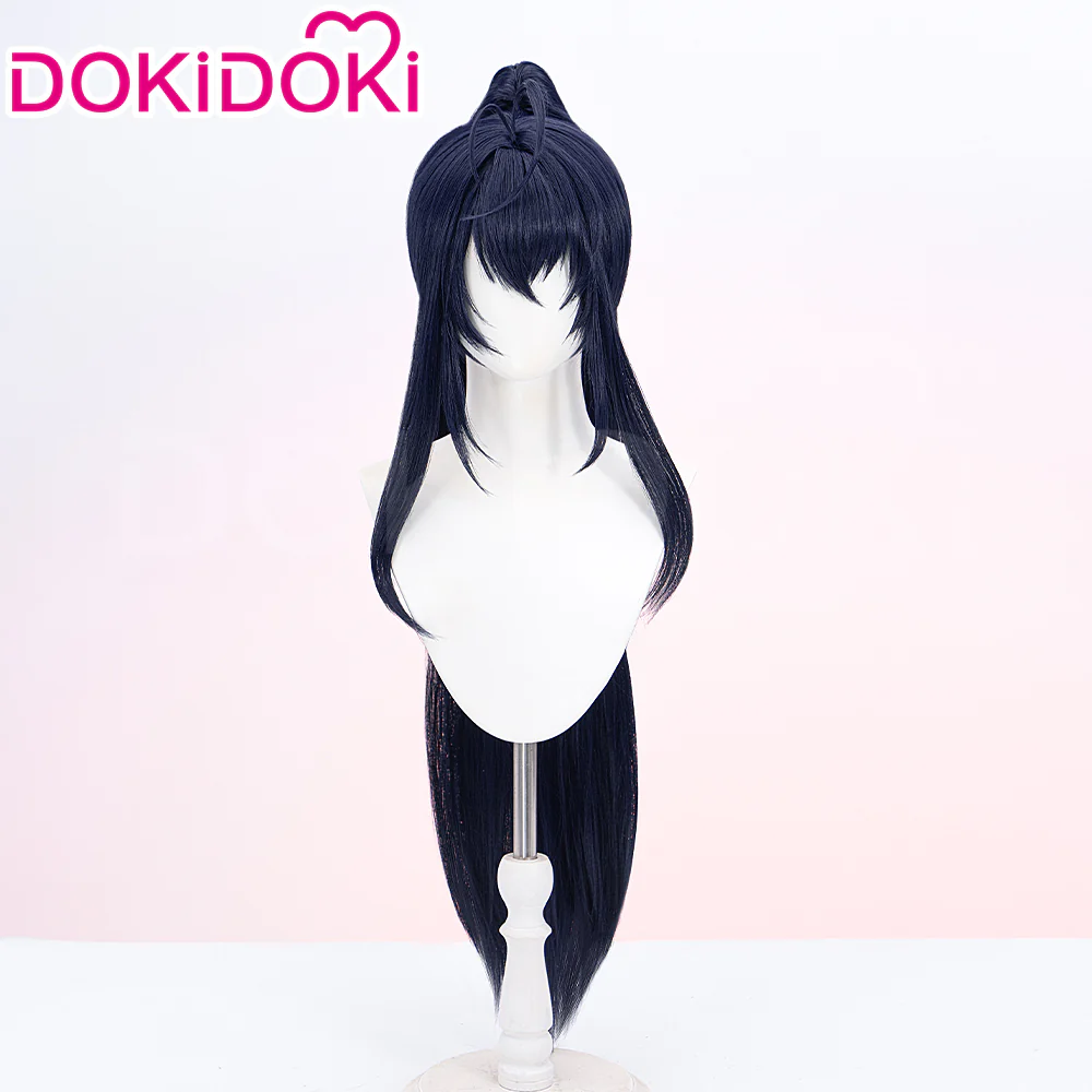 【Ready For Ship】DokiDoki Game Arknights Cosplay Blaze Wig Long Straight Black Hair - Image 2