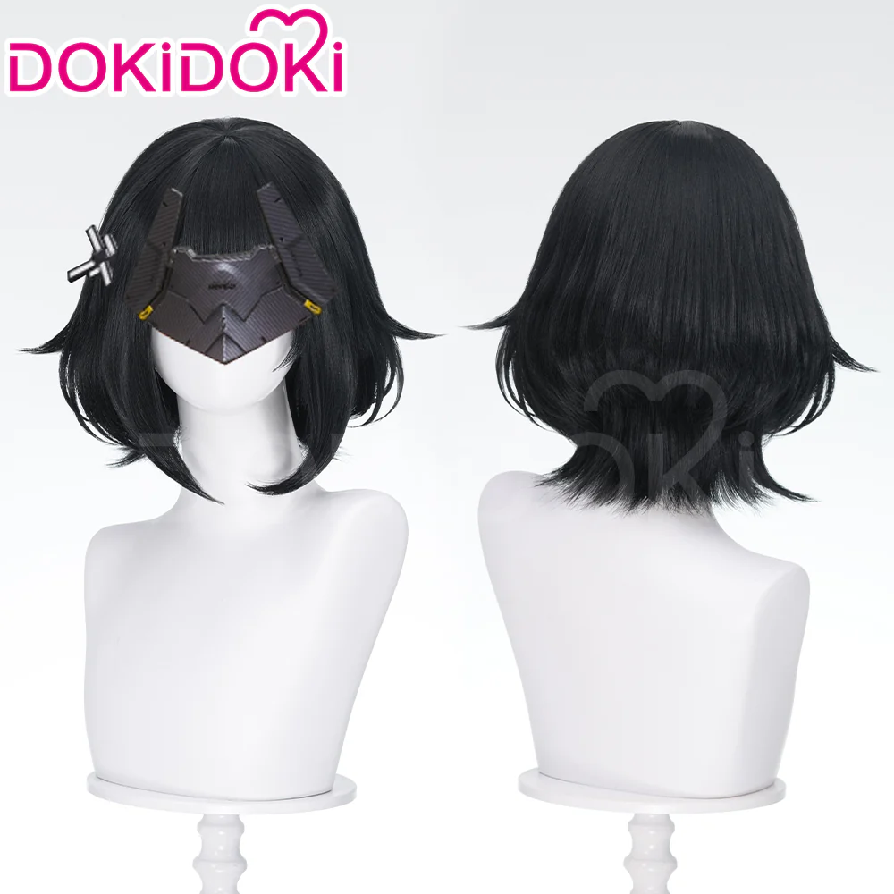 【Black Ver Ready For Ship】DokiDoki Game Arknights: Endfield Cosplay Endministrator Female Wig Short Black Green Hair - Image 2