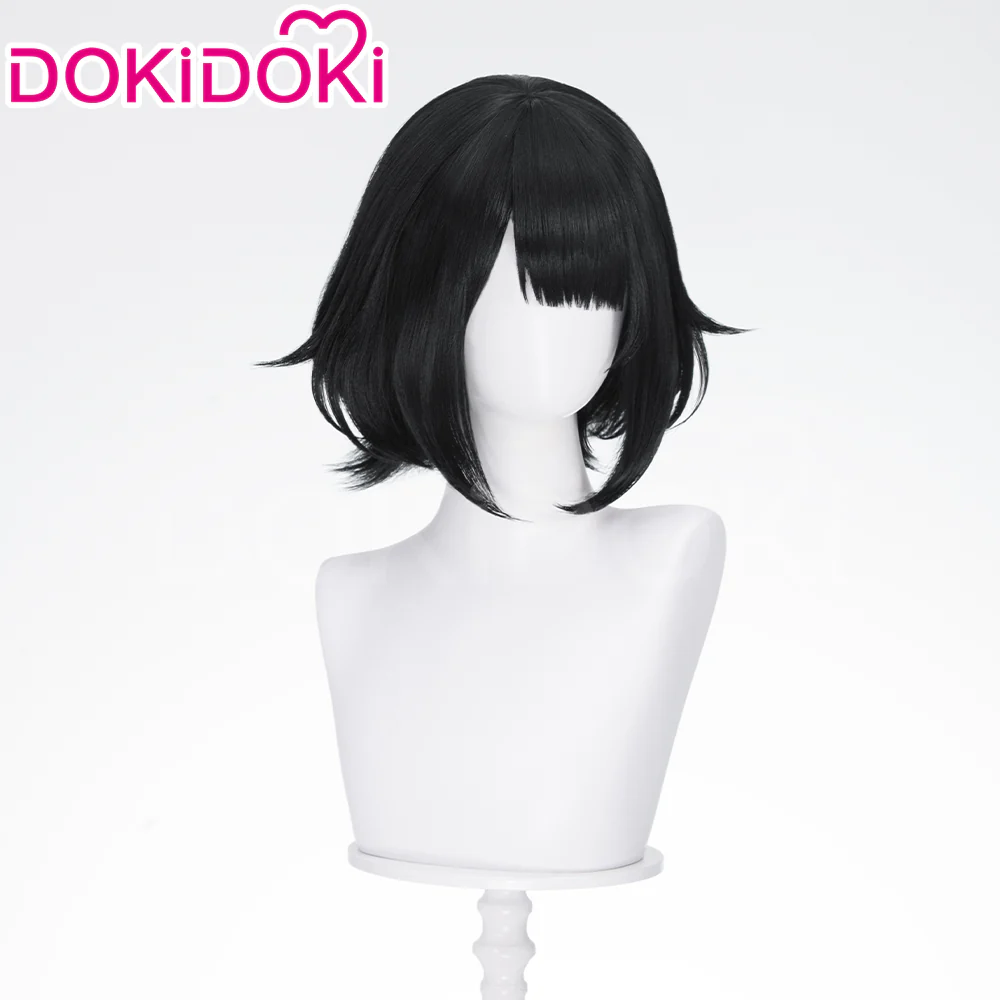 【Black Ver Ready For Ship】DokiDoki Game Arknights: Endfield Cosplay Endministrator Female Wig Short Black Green Hair - Image 3