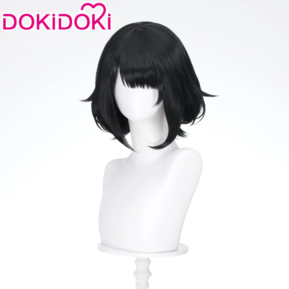 【Black Ver Ready For Ship】DokiDoki Game Arknights: Endfield Cosplay Endministrator Female Wig Short Black Green Hair - Image 4