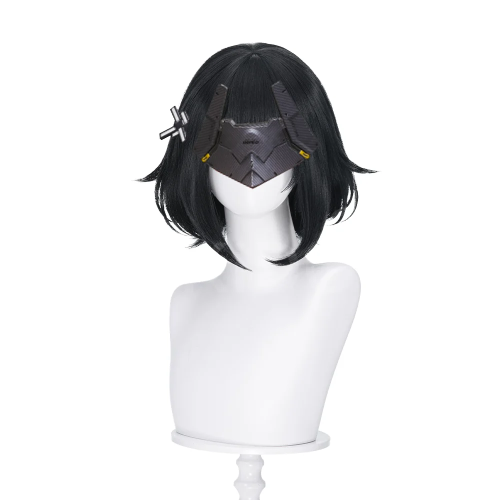 【Black Ver Ready For Ship】DokiDoki Game Arknights: Endfield Cosplay Endministrator Female Wig Short Black Green Hair - Image 6