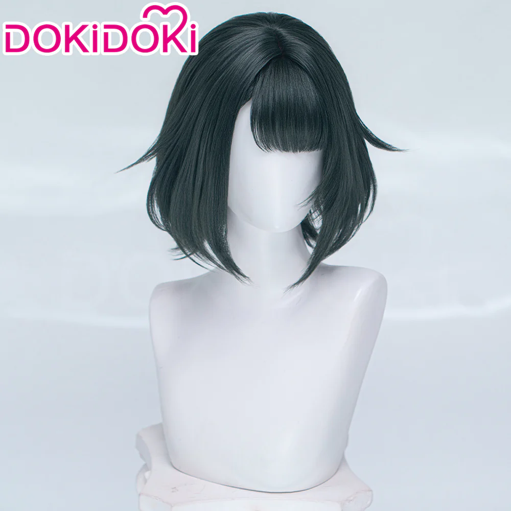 【Black Ver Ready For Ship】DokiDoki Game Arknights: Endfield Cosplay Endministrator Female Wig Short Black Green Hair - Image 9