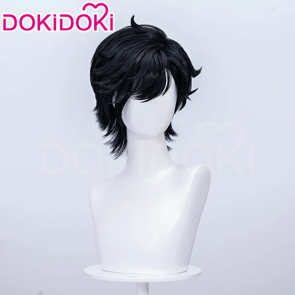 DokiDoki Game Arknights: Endfield Cosplay Endministrator Male Wig Short Black Hair - Image 3