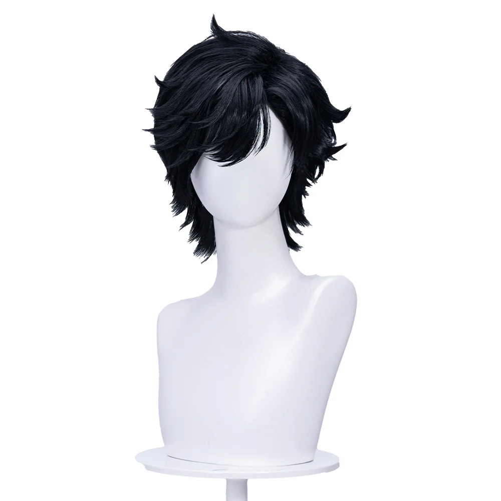 DokiDoki Game Arknights: Endfield Cosplay Endministrator Male Wig Short Black Hair - Image 5