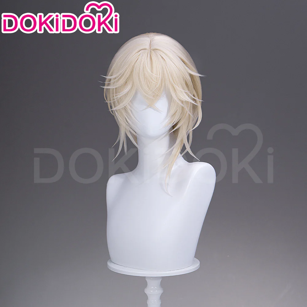 【Ready For Ship】DokiDoki Game Arknights Cosplay Executor the Ex Foedere Wig Short Straight Light Golden Hair - Image 3