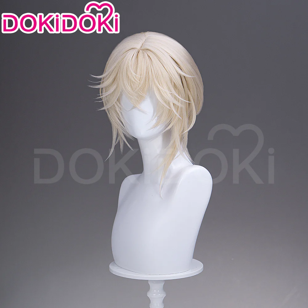 【Ready For Ship】DokiDoki Game Arknights Cosplay Executor the Ex Foedere Wig Short Straight Light Golden Hair - Image 5