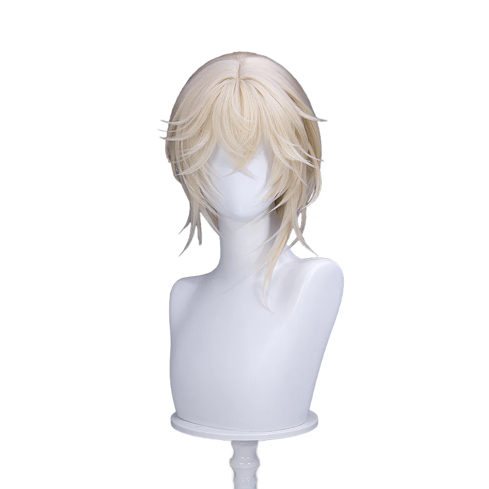 【Ready For Ship】DokiDoki Game Arknights Cosplay Executor the Ex Foedere Wig Short Straight Light Golden Hair - Image 7