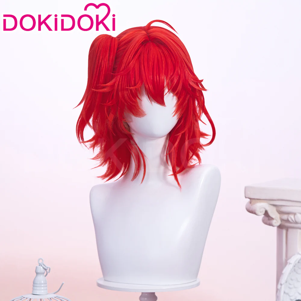 【Ready For Ship】DokiDoki Game Arknights Cosplay Exusiai the New Covenant Wig Short Red - Image 3