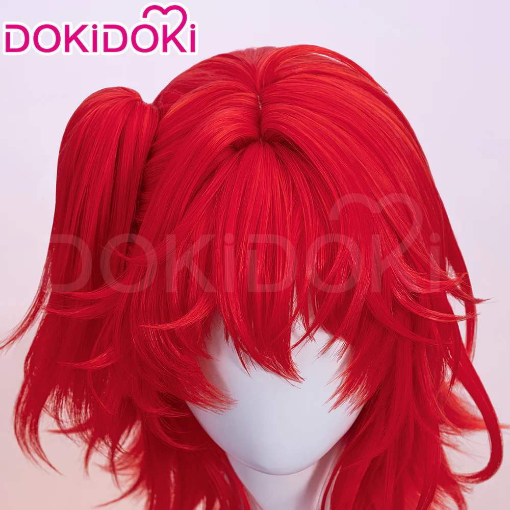 【Ready For Ship】DokiDoki Game Arknights Cosplay Exusiai the New Covenant Wig Short Red - Image 4