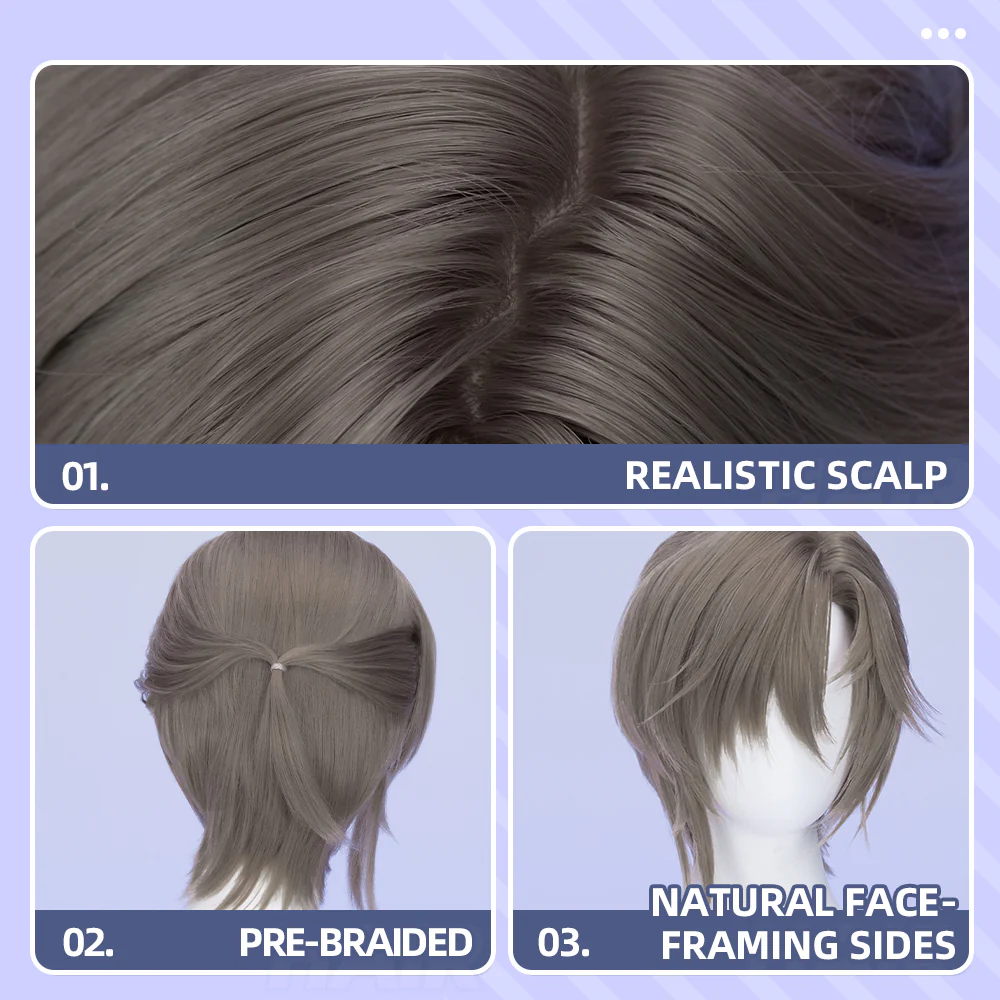 【Ready For Ship】DokiDoki Game Arknights Cosplay Tragodia Wig Short Hair - Image 4