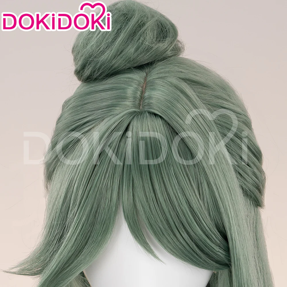 DokiDoki Game Ashes of the Kingdom Cosplay Caozhi Cosplay Wig Long Straight Green Hair Cao Zhi - Image 4