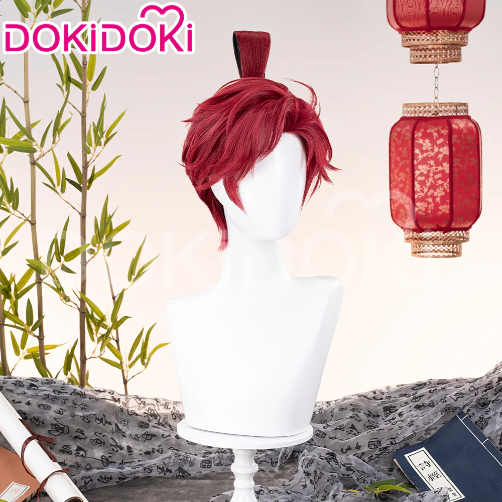 【Ready For Ship】DokiDoki Game Ashes of the Kingdom Cosplay Sun Quan Wig Short Straight Red Hair Sunquan - Image 2