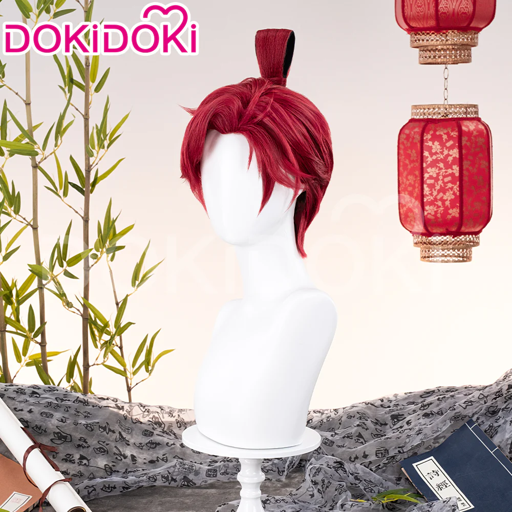 【Ready For Ship】DokiDoki Game Ashes of the Kingdom Cosplay Sun Quan Wig Short Straight Red Hair Sunquan - Image 3