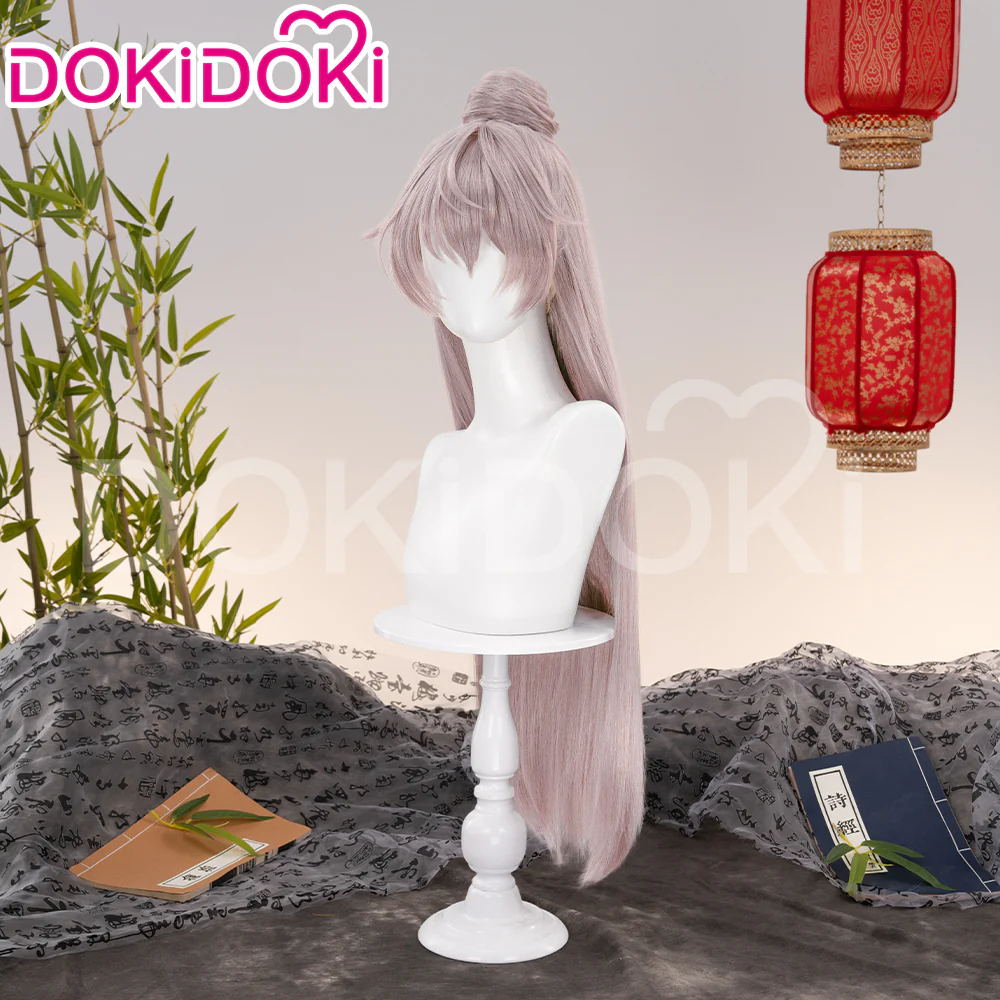 DokiDoki Game Ashes of the kingdom Cosplay Yuanji Cosplay Wig Long Straight Grey Yuan Ji - Image 2