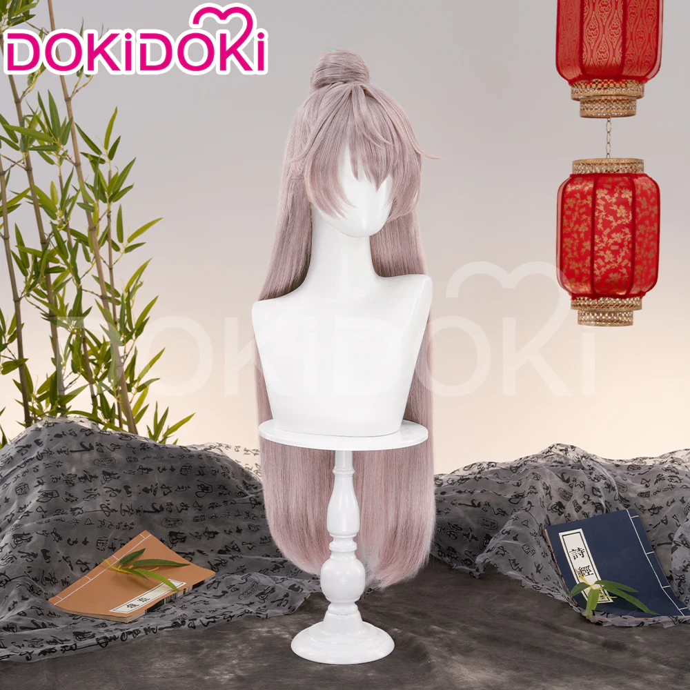 DokiDoki Game Ashes of the kingdom Cosplay Yuanji Cosplay Wig Long Straight Grey Yuan Ji - Image 3