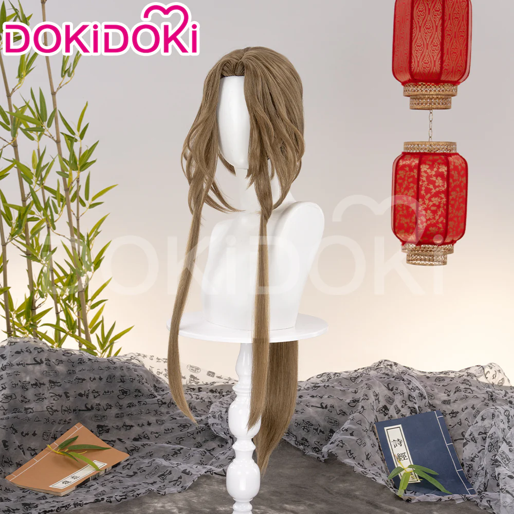 DokiDoki Game Ashes of the Kingdom Cosplay Zhou Yu Cosplay Wig Long Straight Brown Hair Zhouyu Code: Kite - Image 2