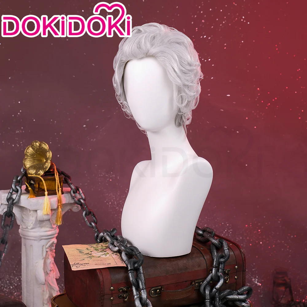 【Ready For Ship】DokiDoki Game Cosplay  Short Curly Silver Wig - Image 2