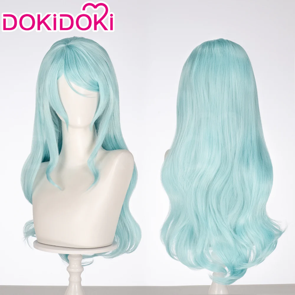DokiDoki Game BanG Dream! Girls Band Party! Cosplay Hikawa Sayo Wig Long Curly Light Teal Hair Roselia