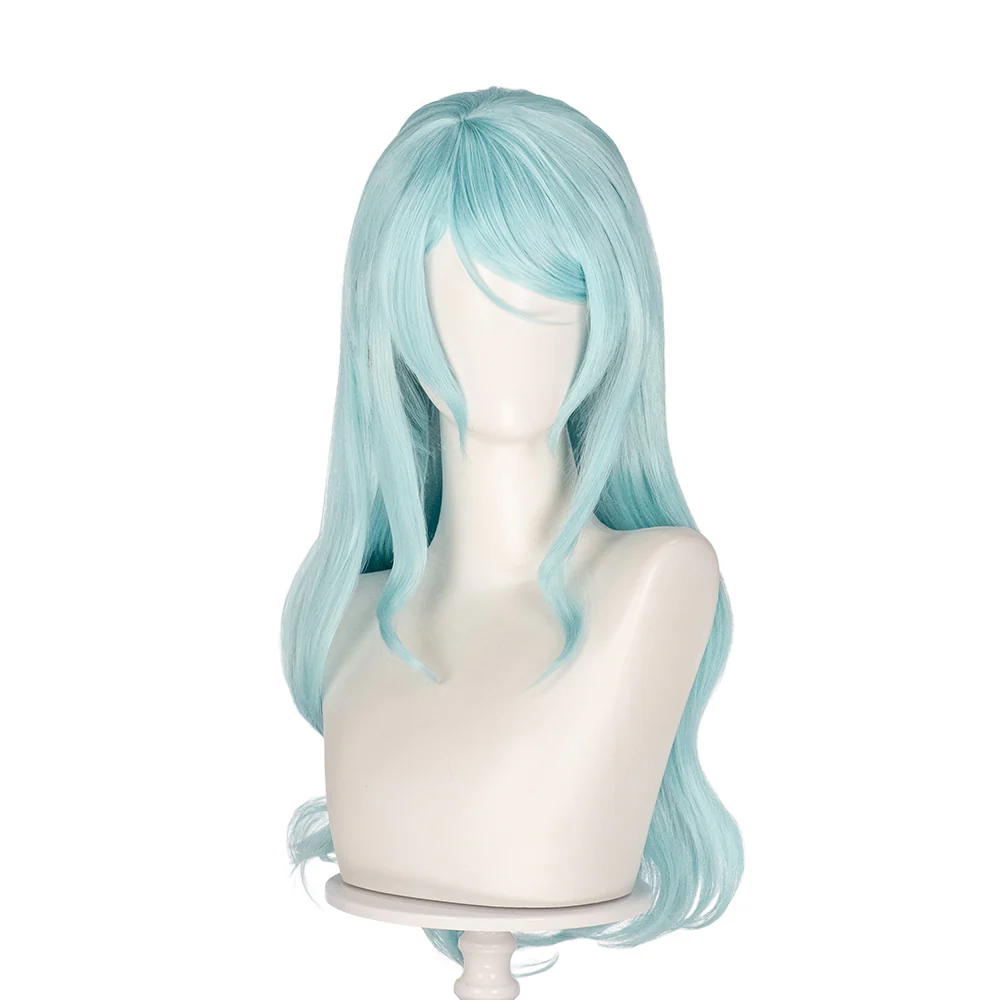 DokiDoki Game BanG Dream! Girls Band Party! Cosplay Hikawa Sayo Wig Long Curly Light Teal Hair Roselia - Image 2