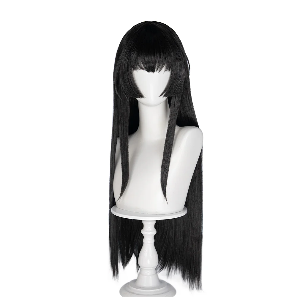 【Ready For Ship】DokiDoki Game BanG Dream! Girls Band Party! Cosplay Shirokane Rinko Wig Long Straight Black Hair Roselia - Image 2