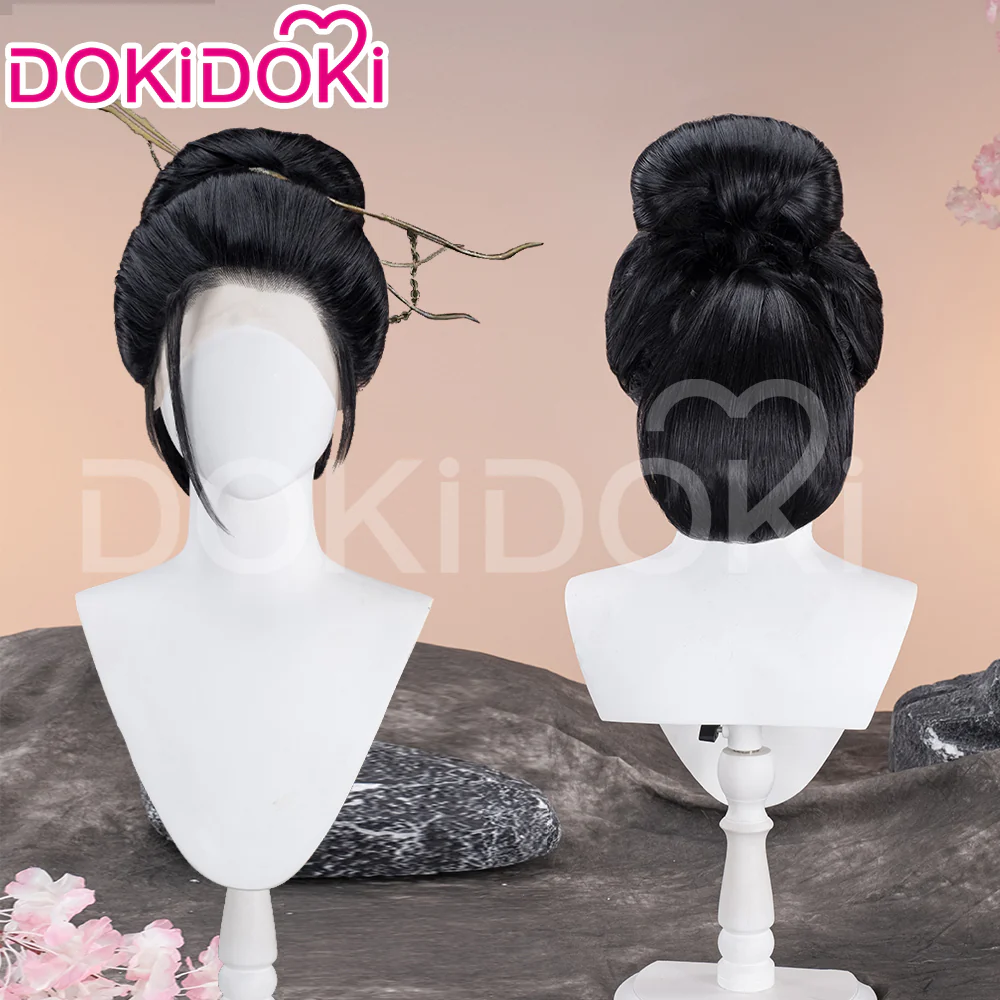 【Ready For Ship】【Front Lace】DokiDoki Game Black Myth Wukong Cosplay 4th Spider Sister Wig Long Straight Black Wig / Tattoo - Image 3