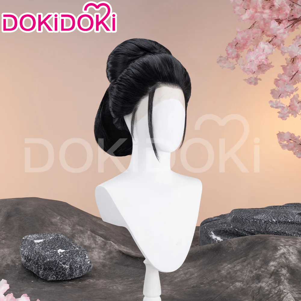 【Ready For Ship】【Front Lace】DokiDoki Game Black Myth Wukong Cosplay 4th Spider Sister Wig Long Straight Black Wig / Tattoo - Image 4