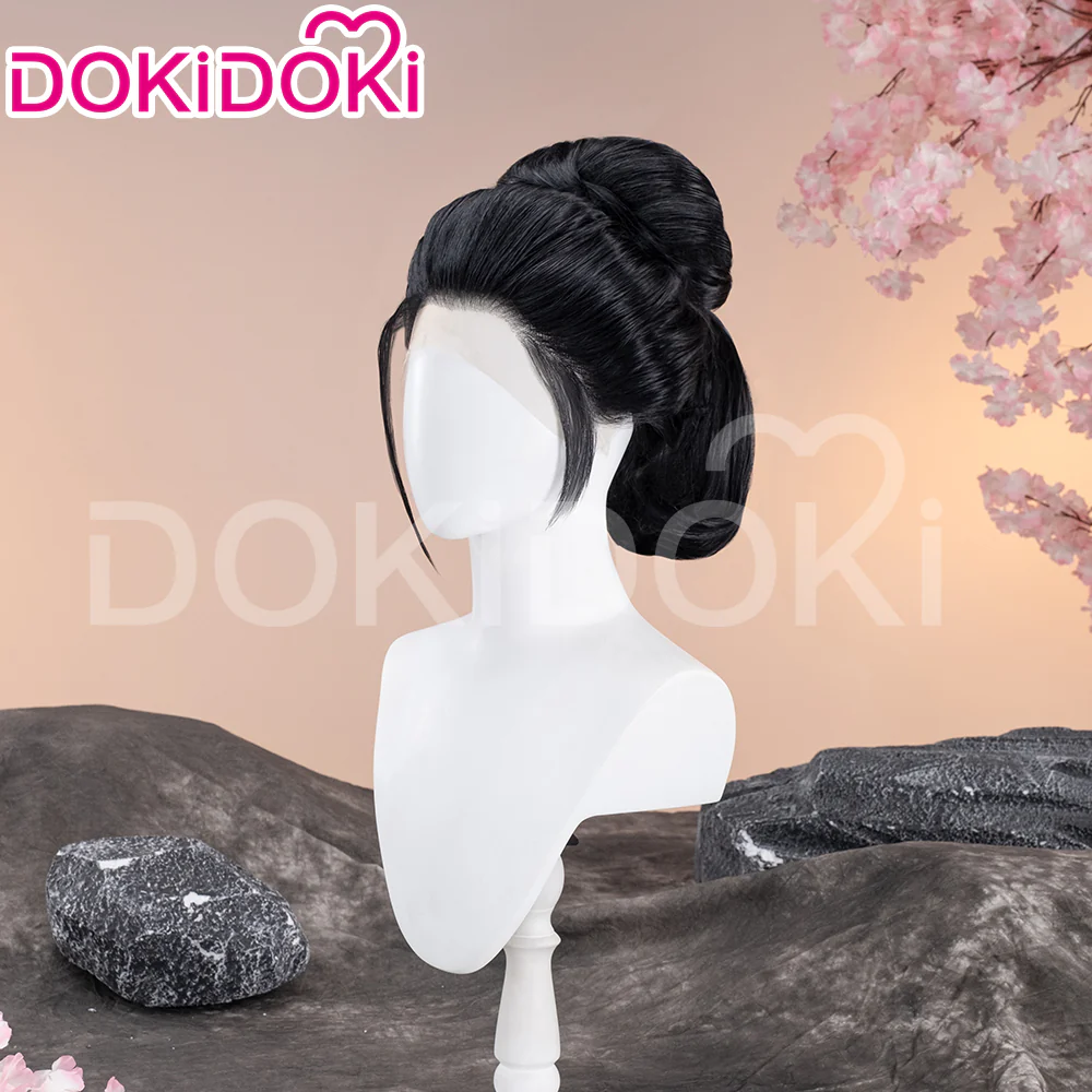 【Ready For Ship】【Front Lace】DokiDoki Game Black Myth Wukong Cosplay 4th Spider Sister Wig Long Straight Black Wig / Tattoo - Image 5
