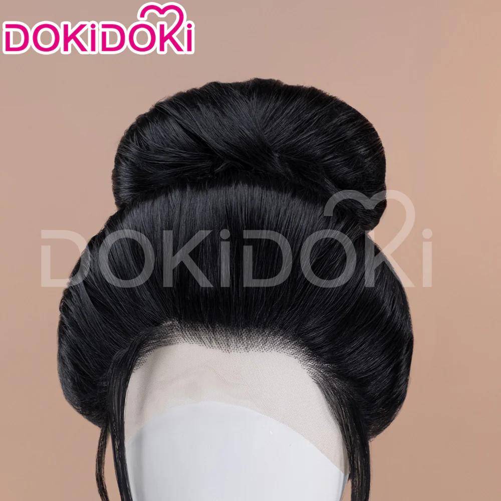 【Ready For Ship】【Front Lace】DokiDoki Game Black Myth Wukong Cosplay 4th Spider Sister Wig Long Straight Black Wig / Tattoo - Image 6