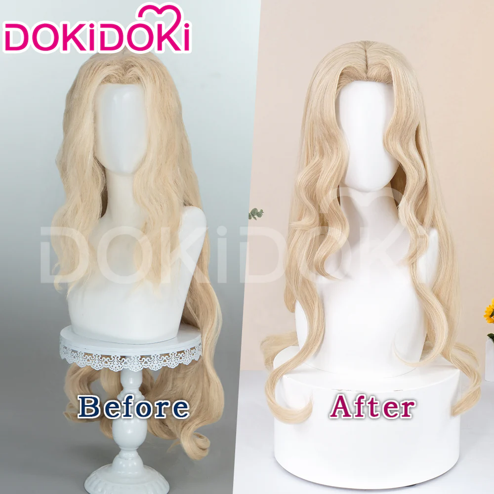 【Ready For Ship】DokiDoki Game Castlevania: Nocturne Cosplay Alucard Wig Long Curly Hair - Image 2