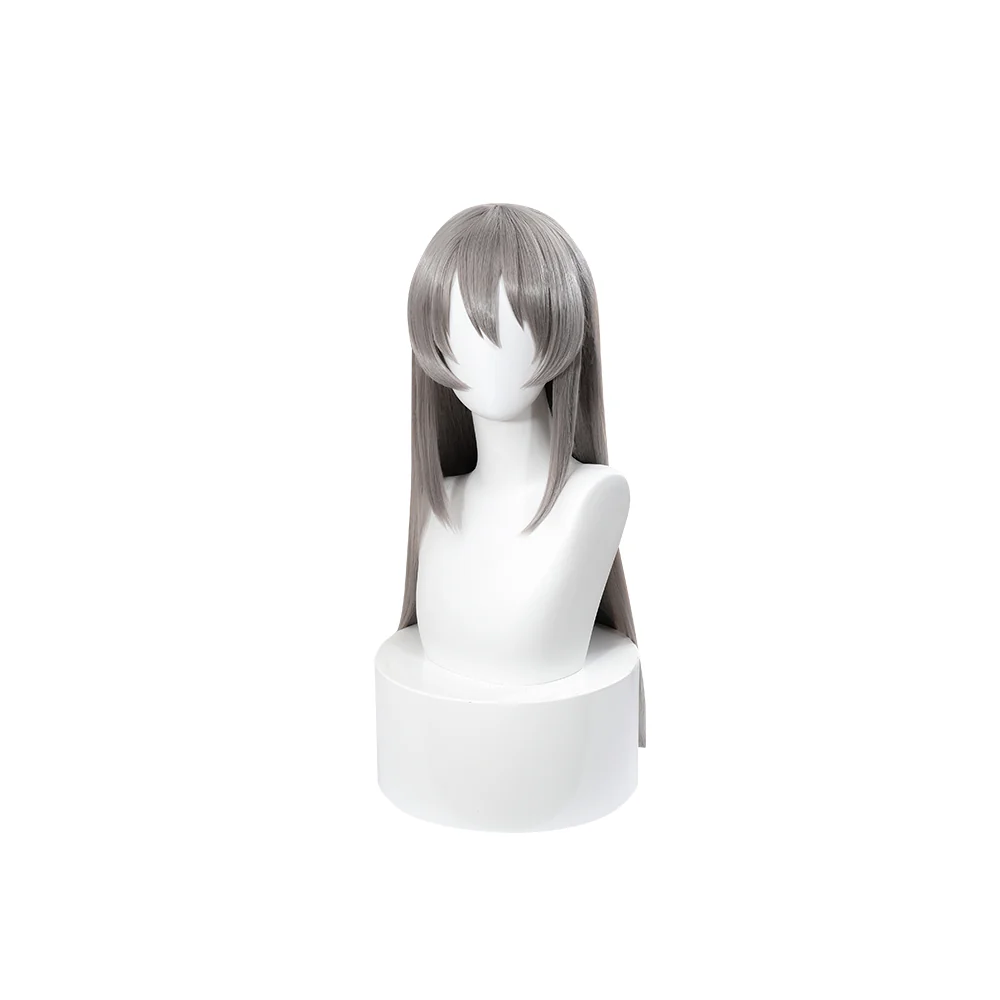 【Ready For Ship】DokiDoki Game Anime Clannad Cosplay Tomoyo Sakagami Wig Long Straight Grey Silver - Image 2
