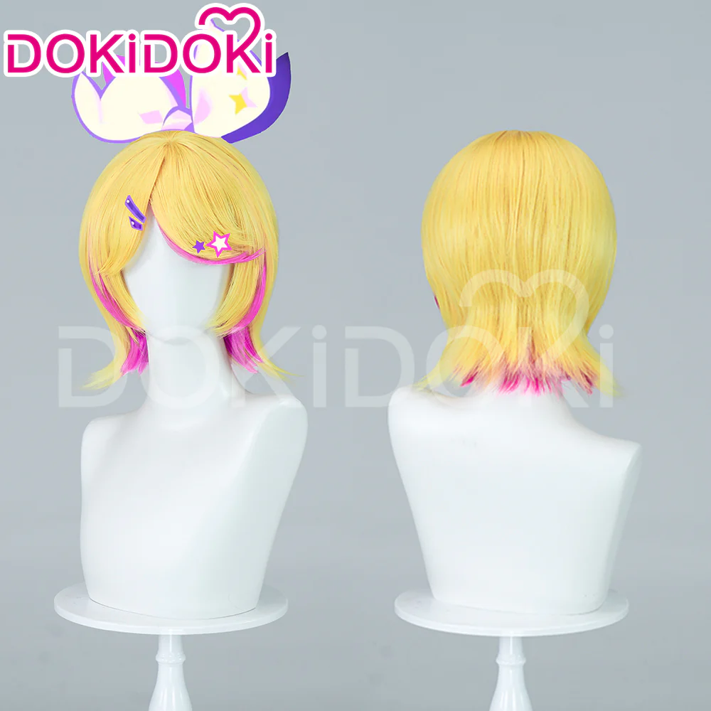 【Ready For Ship】DokiDoki Game Cosaply Wig Women Short Straight Gradient Hair