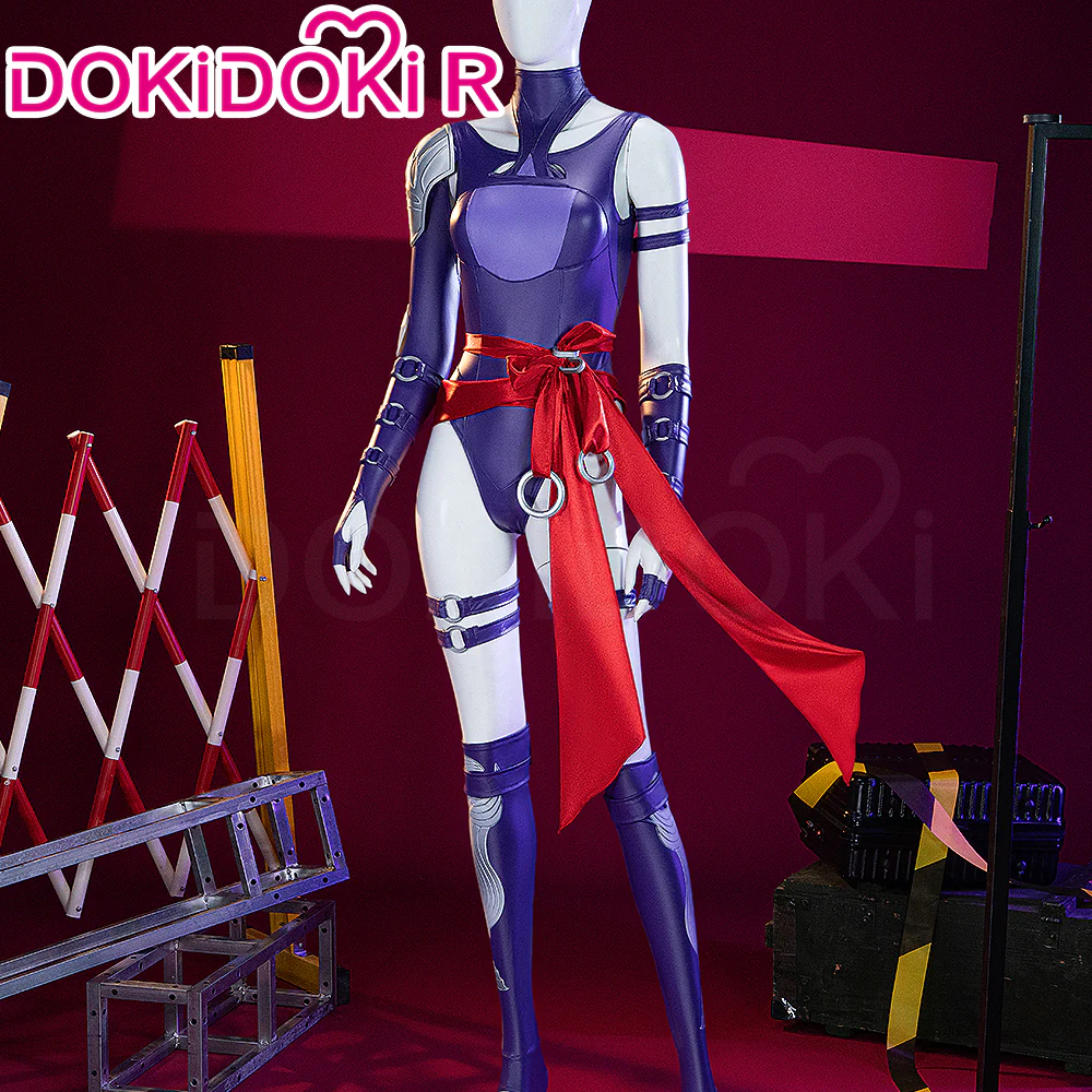 【Partially Ready For Ship】【Size XS-3XL】Dokidoki-R Game Cosplay Costume Purple Tights Skin Vengeance